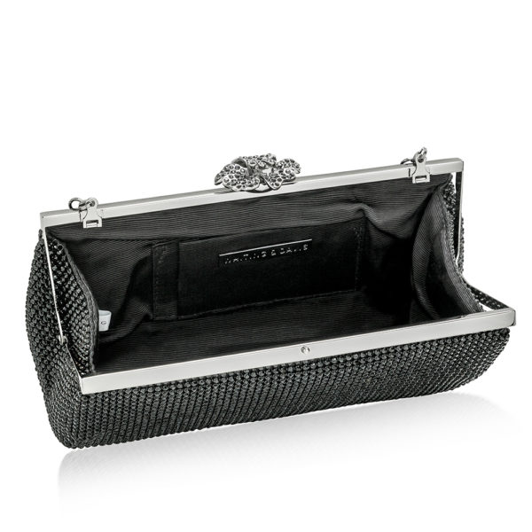 All Over Crystal Flower Clutch - Image 3