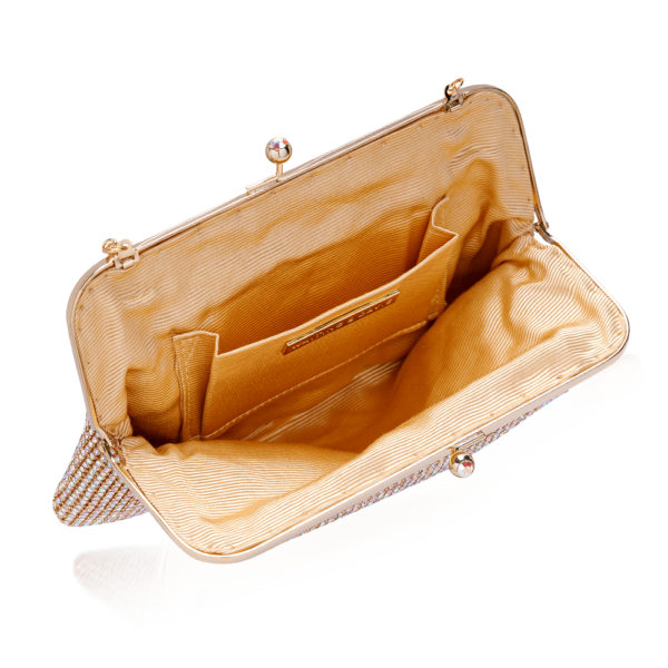 Crystal Dimple Mesh Clutch - Image 2