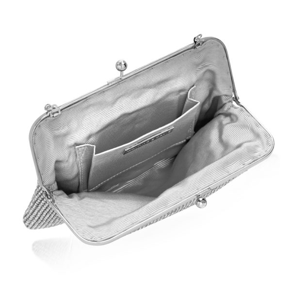 Crystal Dimple Mesh Clutch - Image 2