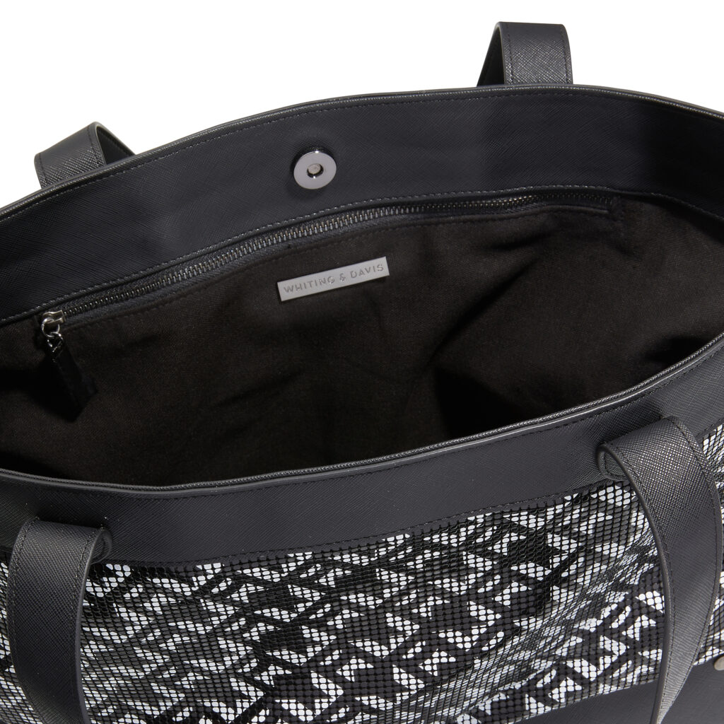 Whiting and Davis イブニングバッグ Innis Tote: Houndstooth Print with W&D Twist - Functional