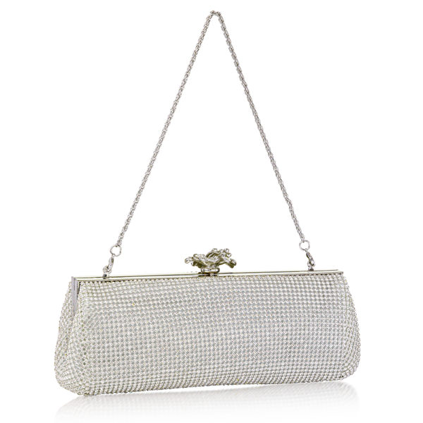 All Over Crystal Flower Clutch - Image 2