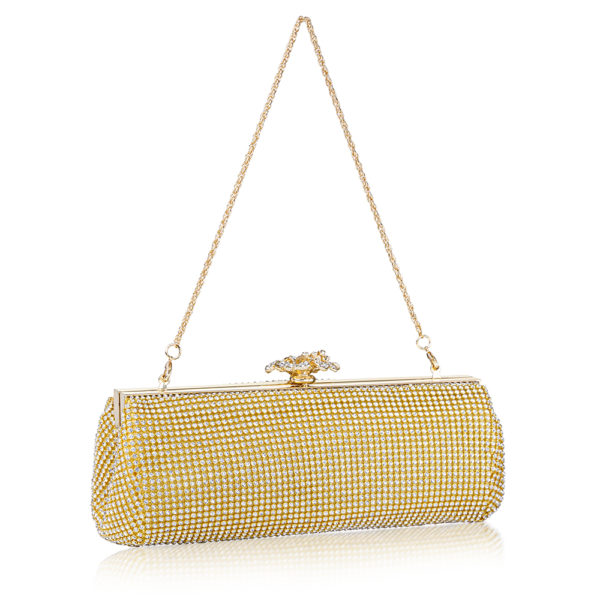 All Over Crystal Flower Clutch - Image 2