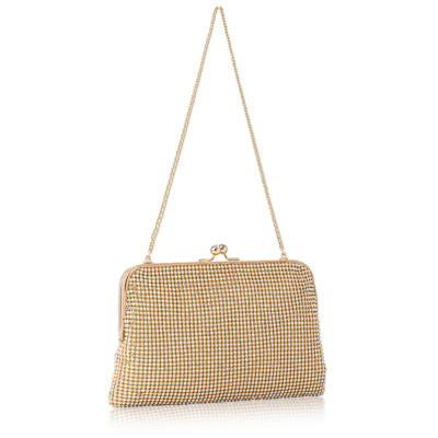 Crystal Dimple Mesh Clutch