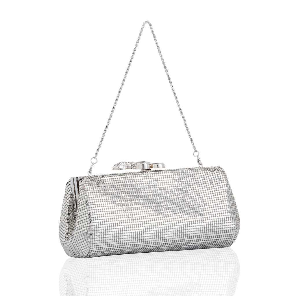 Add Glamour to Your Outfit with the Delphyne Crystal Snake Clutch ...