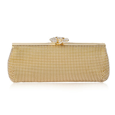 Crystal Flower Clasp Clutch